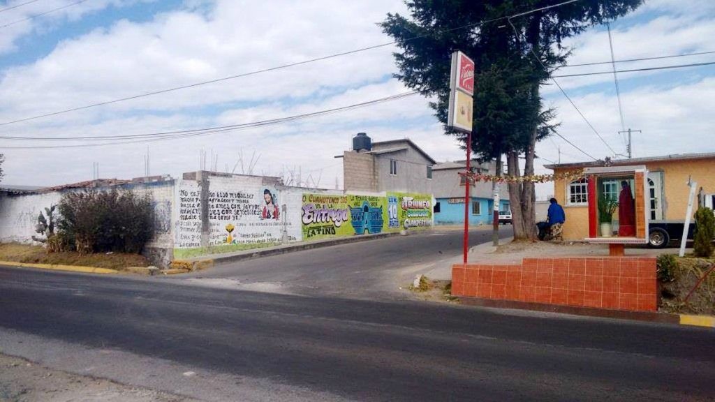 Entrada de San Lorenzo Cuauhtenco, Almoloya de Juárez, donde supuestamente se encuentra el basurero.